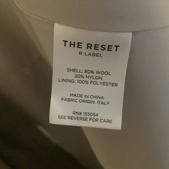 The Reset R Label Oatmeal Wool Blend Button Front Blazer Jacket, sz XS - Picture 5 of 5